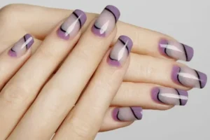 classy short French nails simple
