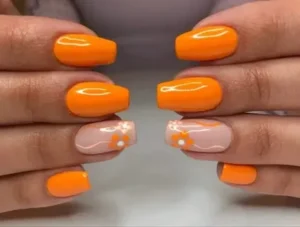 Orange nail