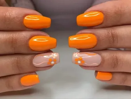 Orange nail